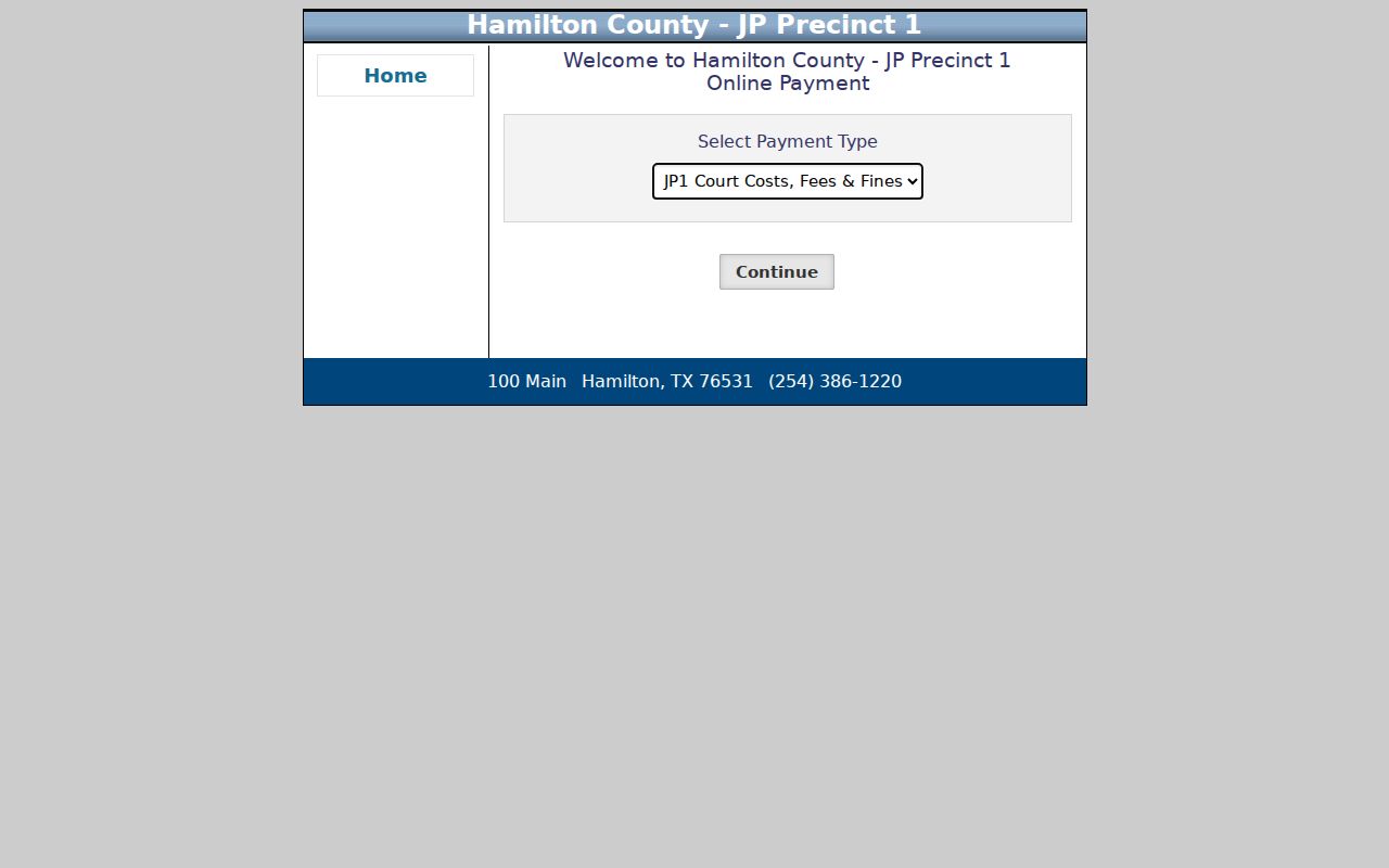 Hamilton County traffic citation payment portal, separate from warrant confirmation