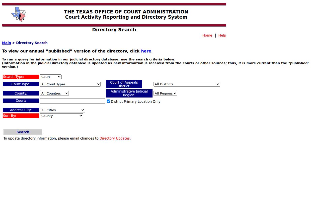 Hamilton County warrant court routing through the Texas court directory